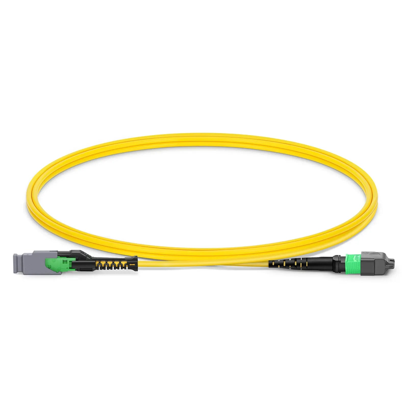 Refurb Squared 1m (3ft) MMC Jumper, MMC-16 APC (Female) to MTP®-16 APC (Female), 16 Fibers, Single Mode (OS2), Plenum (OFNP), 0.35dB Max, Jumper Polarity, Yellow