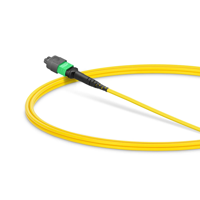 Refurb Squared 1m (3ft) MMC Jumper, MMC-16 APC (Female) to MTP®-16 APC (Female), 16 Fibers, Single Mode (OS2), Plenum (OFNP), 0.35dB Max, Jumper Polarity, Yellow