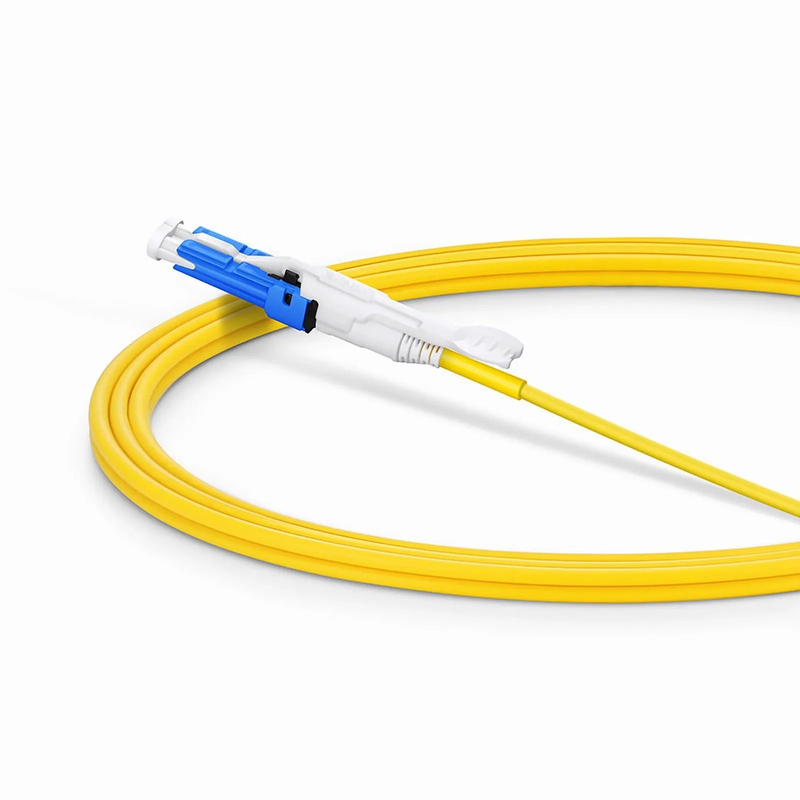 Refurb Squared 2m (7ft) Fiber Patch Cable, 2 Fibers, CSA UPC Duplex to CSA UPC Duplex Uniboot, Single Mode (OS2), Riser (OFNR), 2.0mm, Yellow, for 200/400G Network Connection