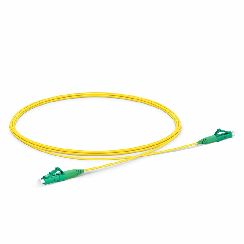 Refurb Squared 2m (7ft) Fiber Patch Cable, 1 Fiber, LC APC Simplex to LC APC Simplex, Single Mode (OS2), Riser (OFNR), 1.2mm, Tight-Buffered, Yellow