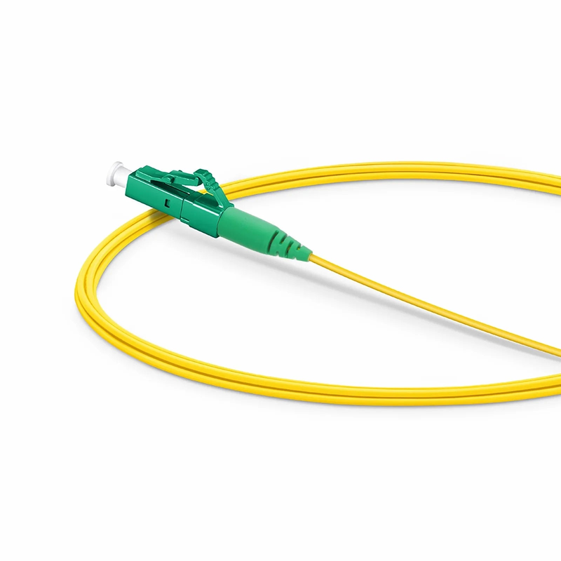 Refurb Squared 2m (7ft) Fiber Patch Cable, 1 Fiber, LC APC Simplex to LC APC Simplex, Single Mode (OS2), Riser (OFNR), 1.2mm, Tight-Buffered, Yellow