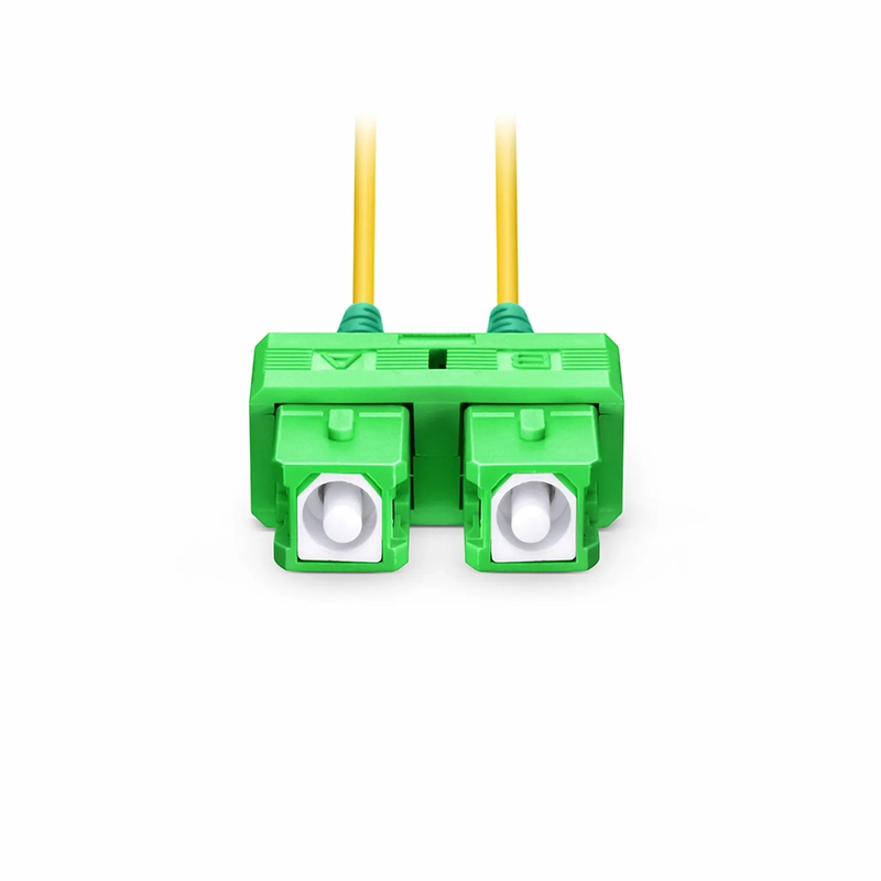 Refurb Squared 2m (7ft) Fiber Patch Cable, 2 Fibers, SC APC Duplex to SC APC Duplex, Single Mode (OS2), LSZH, 1.2mm, Tight-Buffered, Yellow