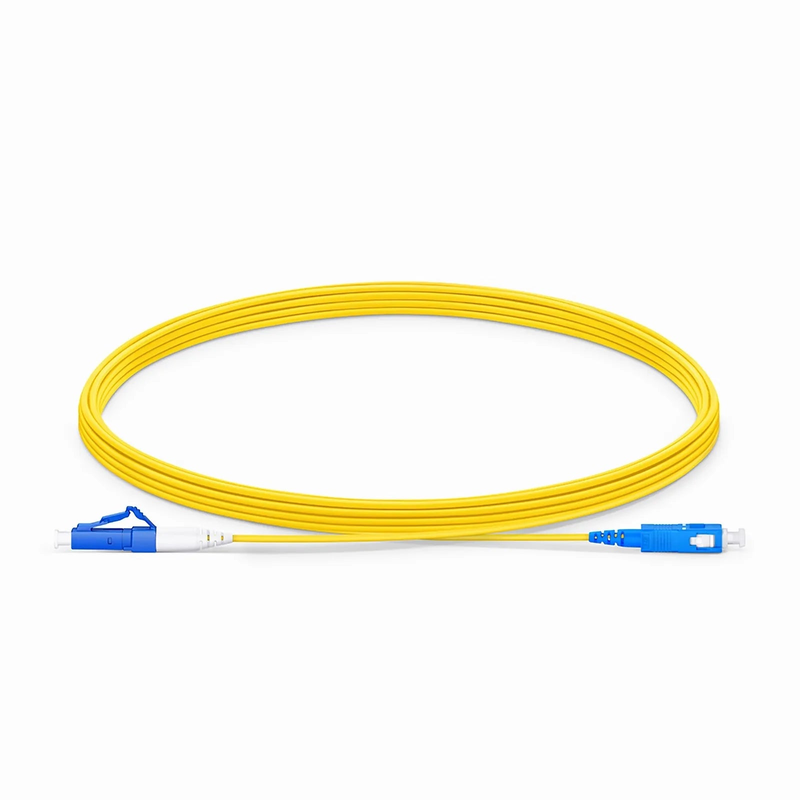 Refurb Squared 5m (16ft) Fiber Patch Cable, 1 Fiber, LC UPC Simplex to LC UPC Simplex, Single Mode (OS2), Riser (OFNR), 1.2mm, Tight-Buffered, Yellow