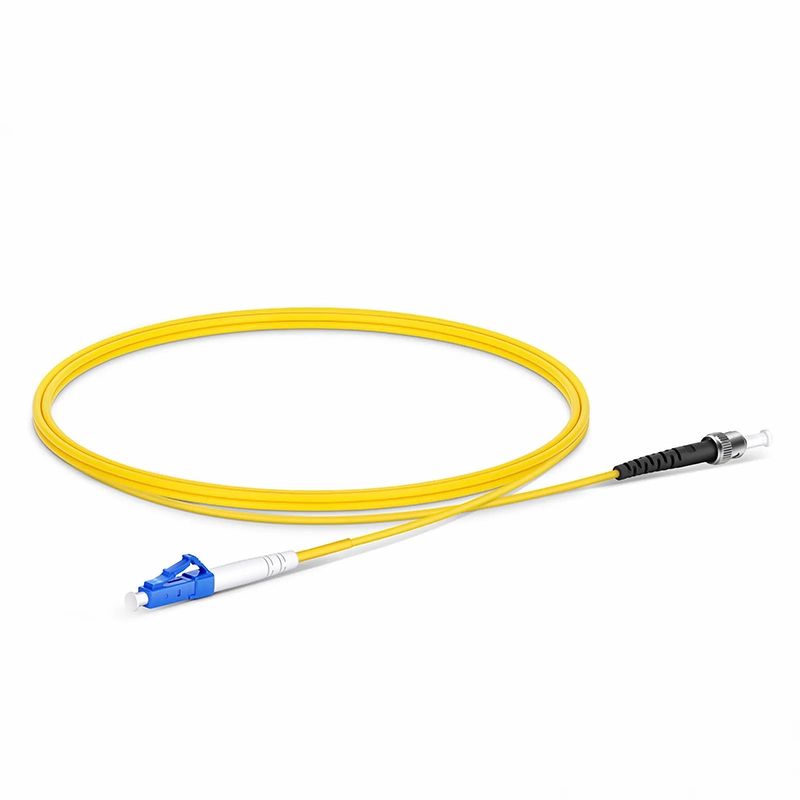 Refurb Squared 1m (3ft) Fiber Patch Cable, 1 Fiber, LC UPC Simplex to ST UPC Simplex, Single Mode (OS2), Riser (OFNR), 2.0mm, Tight-Buffered, Yellow