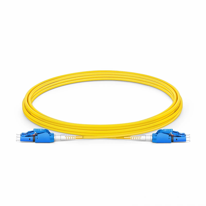 Refurb Squared 3m (10ft) Fiber Patch Cable, 2 Fibers, LC UPC Duplex to LC UPC Duplex Switchable Clip Uniboot, Single Mode (OS2), Riser (OFNR), 2.0mm, Yellow