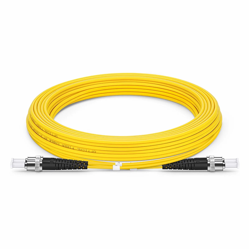 Refurb Squared 5m (16ft) Fiber Patch Cable, 2 Fibers, ST UPC to ST UPC, Single Mode (OS2), Riser (OFNR), 2.0mm, Tight-Buffered, Yellow