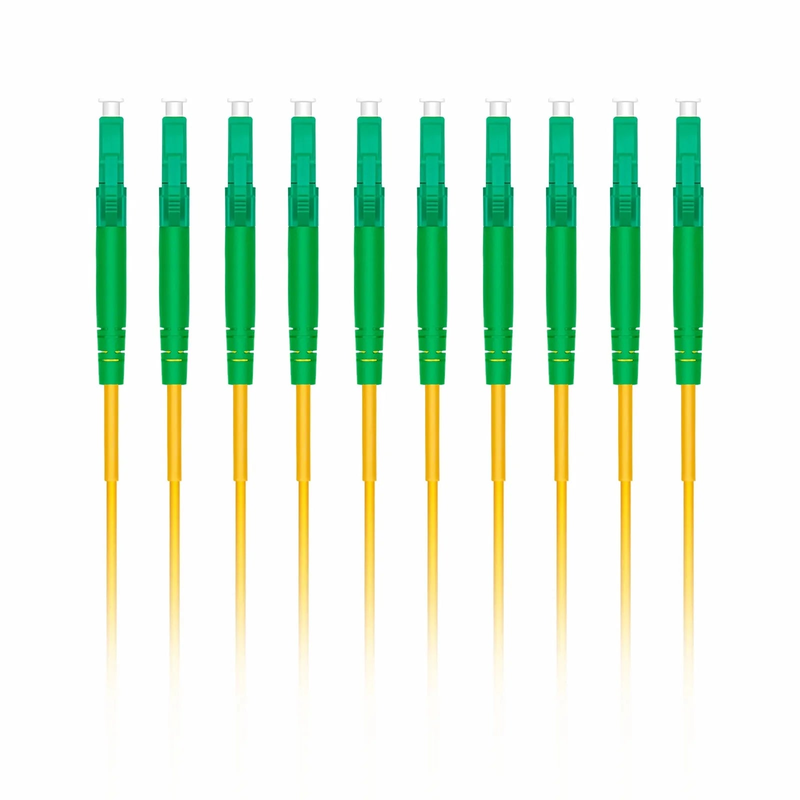Refurb Squared 2m (7ft) Fiber Patch Cable, 1 Fiber, LC APC Simplex to LC APC Simplex, Single Mode (OS2), Riser (OFNR), 2.0mm, Tight-Buffered, Yellow, 10 Pcs/Pack