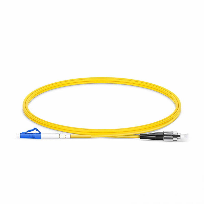 Refurb Squared 1m (3ft) Fiber Patch Cable, 1 Fiber, LC UPC Simplex to FC UPC Simplex, Single Mode (OS2), Riser (OFNR), 2.0mm, Tight-Buffered, Yellow