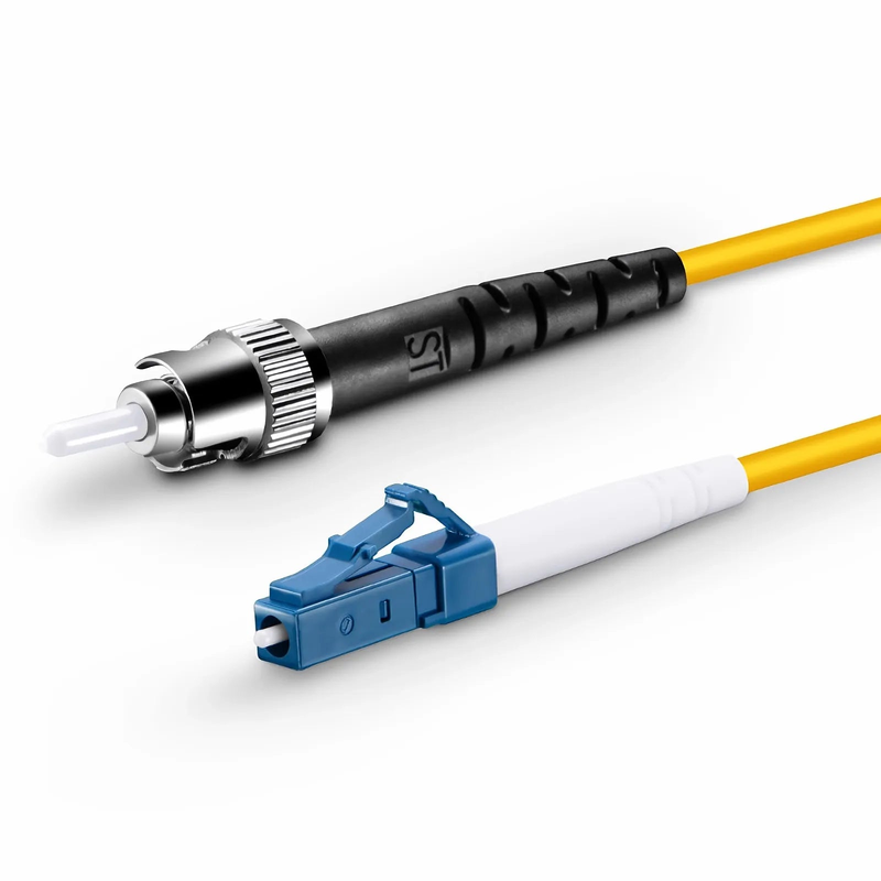 Refurb Squared 1m (3ft) Fiber Patch Cable, 1 Fiber, LC UPC Simplex to ST UPC Simplex, Single Mode (OS2), Riser (OFNR), 2.0mm, Tight-Buffered, Yellow