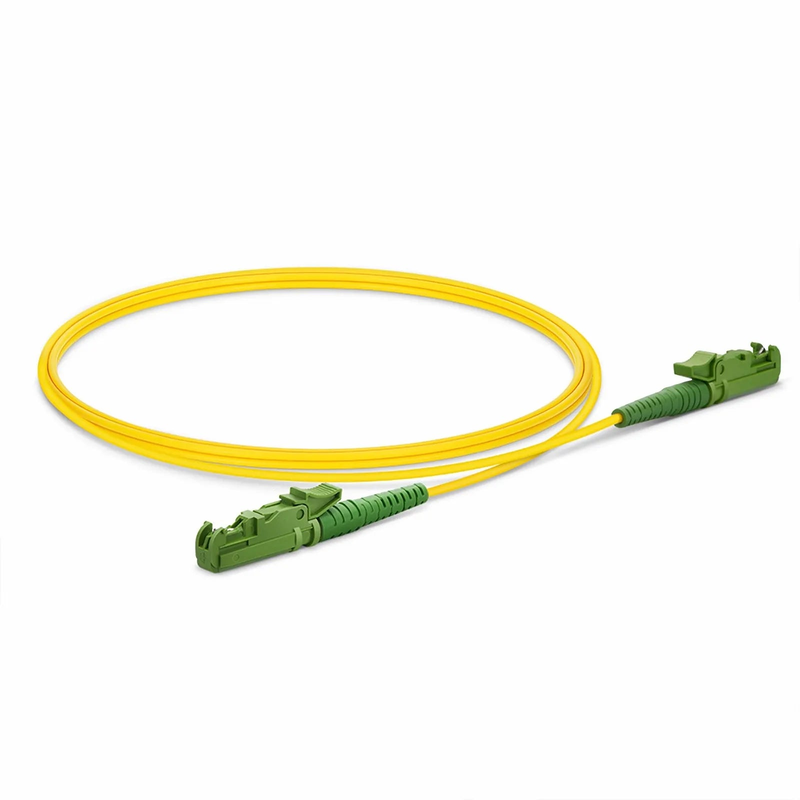 Refurb Squared 1m (3ft) Fiber Patch Cable, 1 Fiber, LSH APC Simplex to LSH APC Simplex, Single Mode (OS2), LSZH, 2.0mm, Tight-Buffered, Yellow