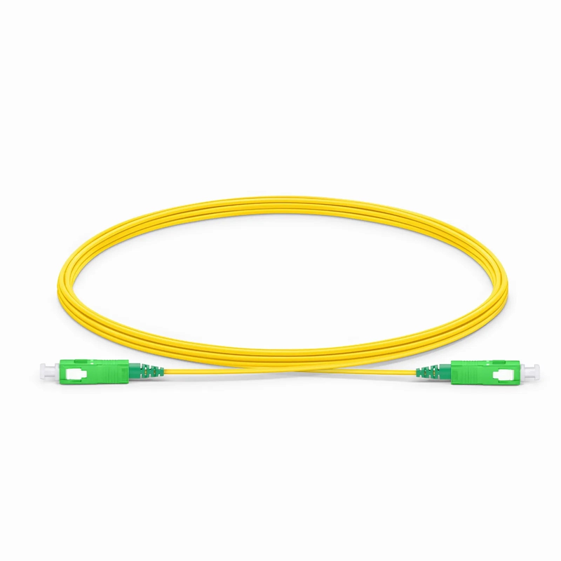 Refurb Squared 3m (10ft) Fiber Patch Cable, 1 Fiber, SC APC Simplex to SC APC Simplex, Single Mode (OS2), LSZH, 1.2mm, Tight-Buffered, Yellow