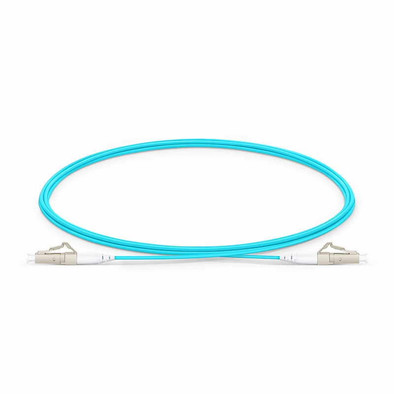 Refurb Squared 2m (7ft) Fiber Patch Cable, 1 Fiber, LC UPC Simplex to LC UPC Simplex, Multimode (OM4), LSZH, 1.2mm, Tight-Buffered, Aqua