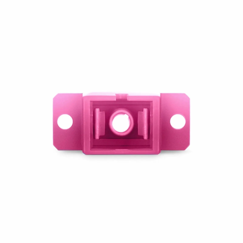 Refurb Squared SC/UPC to SC/UPC Simplex OM4 Multimode Plastic Fiber Optic Adapter/Coupler with Flange, Violet