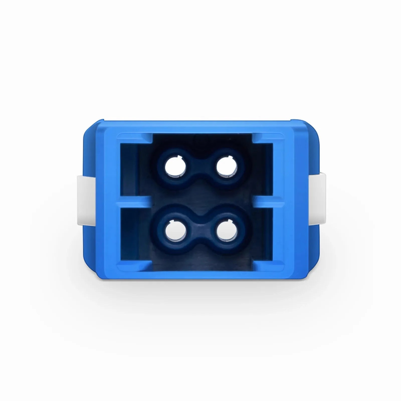 Refurb Squared MDC/UPC to MDC/UPC 2-Port OS2 Single Mode Plastic Fiber Optic Adapter/Coupler without Flange