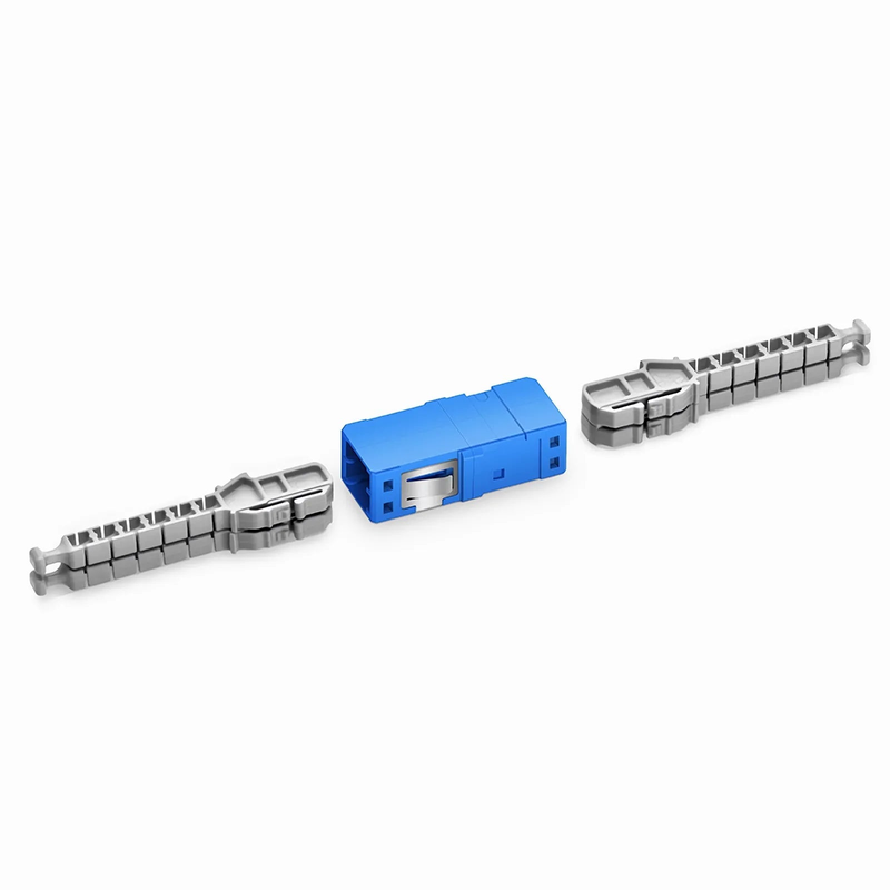Refurb Squared MDC/UPC to MDC/UPC 2-Port OS2 Single Mode Plastic Fiber Optic Adapter/Coupler without Flange