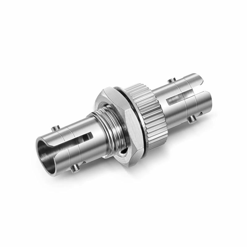 Refurb Squared ST/UPC to ST/UPC Simplex OS2 Single Mode Metal Fiber Optic Adapter/Coupler without Flange (10pcs/pack)