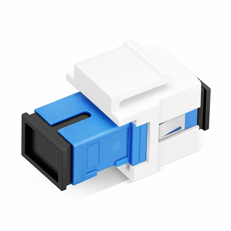 Refurb Squared SC/UPC to SC/UPC Simplex Single Mode Fiber Keystone Jack