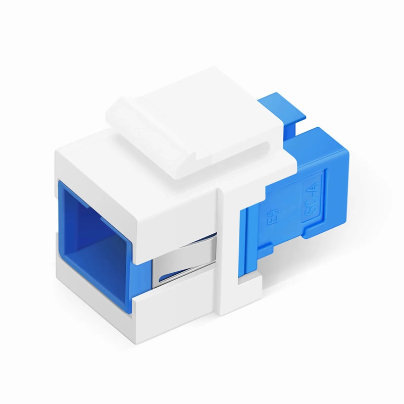 Refurb Squared SC/UPC to SC/UPC Simplex Single Mode Fiber Keystone Jack