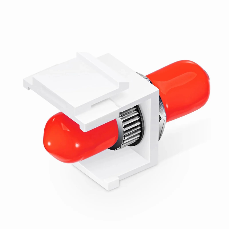 Refurb Squared ST/UPC to ST/UPC Simplex Single Mode Fiber Keystone Jack