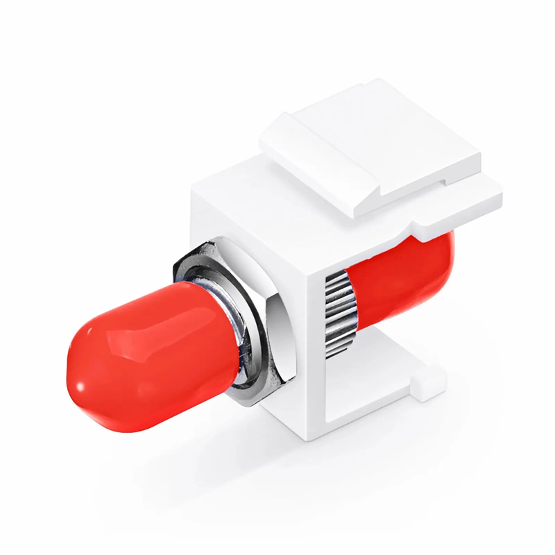 Refurb Squared ST/UPC to ST/UPC Simplex Single Mode Fiber Keystone Jack
