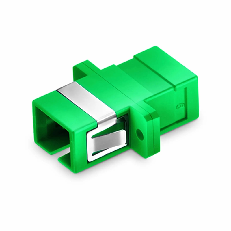 Refurb Squared SC/APC to SC/APC Simplex OS2 Single Mode Fiber Optic Adapter/Coupler with Flange (10pcs/Pack)