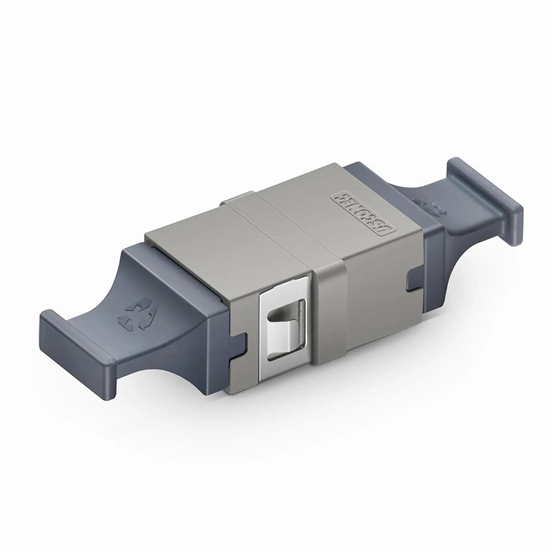 Refurb Squared US Conec MTP®/MPO-8/12/24 Grey Fiber Optic Adapter/Coupler without Flange, Key Up to Up