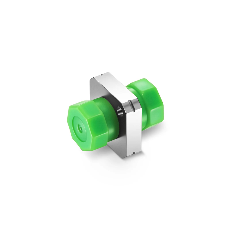 Refurb Squared FC/APC to FC/APC Simplex OS2 Single Mode Square Solid Type One Piece Metal Fiber Optic Adapter/Coupler with Flange (10pcs/pack)