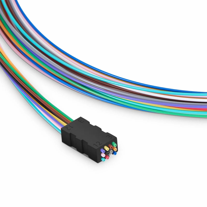 Refurb Squared 12 Fibers Color-coded Fan-out Kit, for Flat Ribbon Cables, 1.2m (3.94ft) Tubing Length