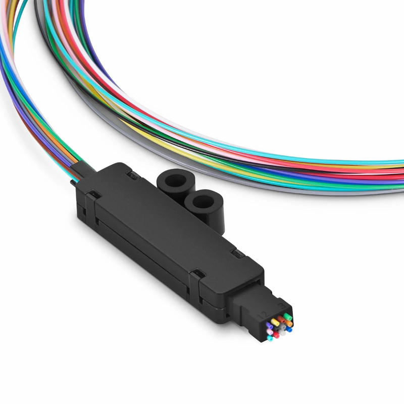 Refurb Squared 12 Fibers Color-coded Fan-out Kit, for Flat Ribbon Cables, 1.2m (3.94ft) Tubing Length