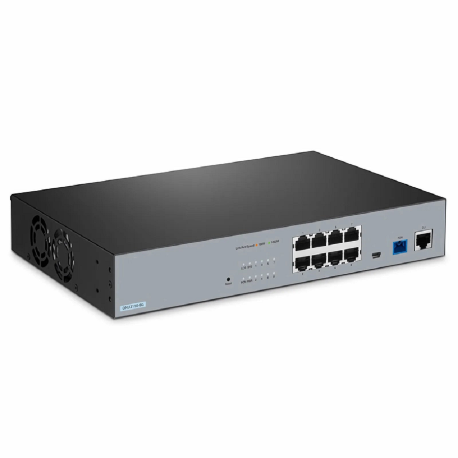 Refurb Squared ONU2110-8G, XPON (GPON + EPON) MDU ONU with 1 x PON, 8 x GE