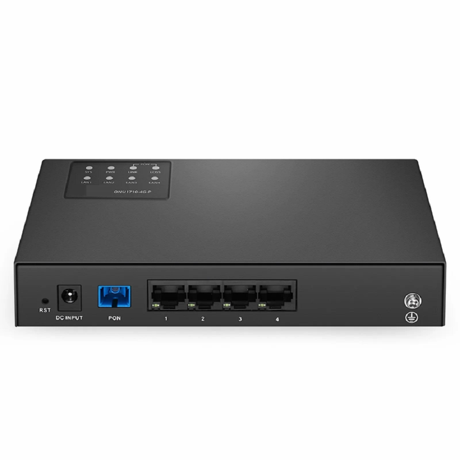 Refurb Squared ONU1710-4G-P, XPON (GPON + EPON) SFU ONU with 1 x PON, 4 x GE PoE@55W