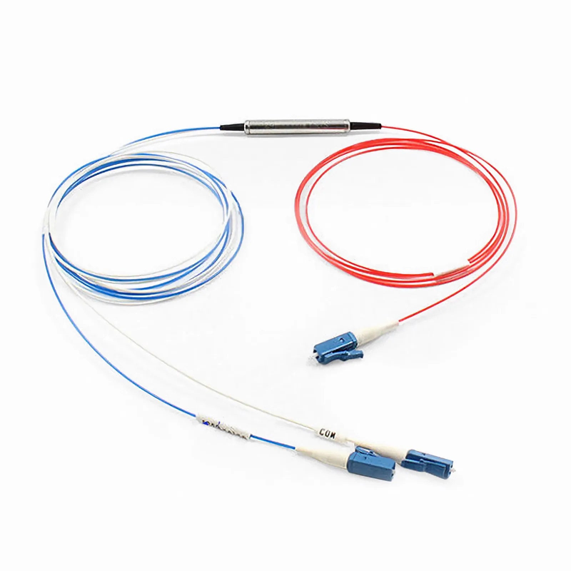 Refurb Squared FSBR-1x2, Customized 1 x 2 Single Fiber DWDM Splitter Red/Blue C-band Filter