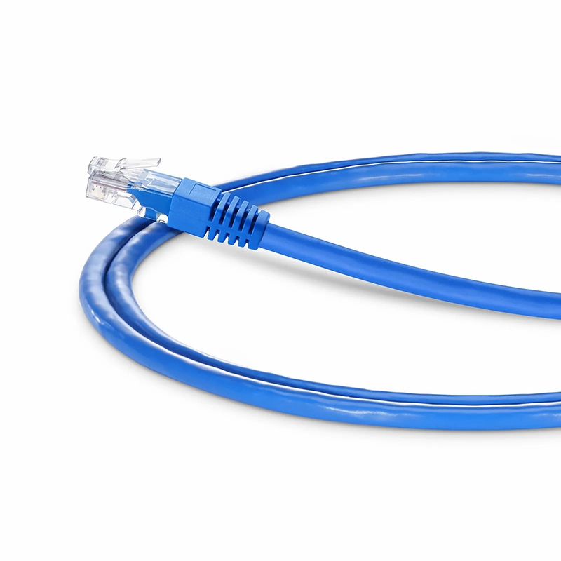 Refurb Squared 3ft (0.9m) 90 Degree Cat6 26AWG Snagless Unshielded (U/UTP) PVC CM Ethernet Network Patch Cable, RJ45 Right Angle Down Male to RJ45 Male, Blue