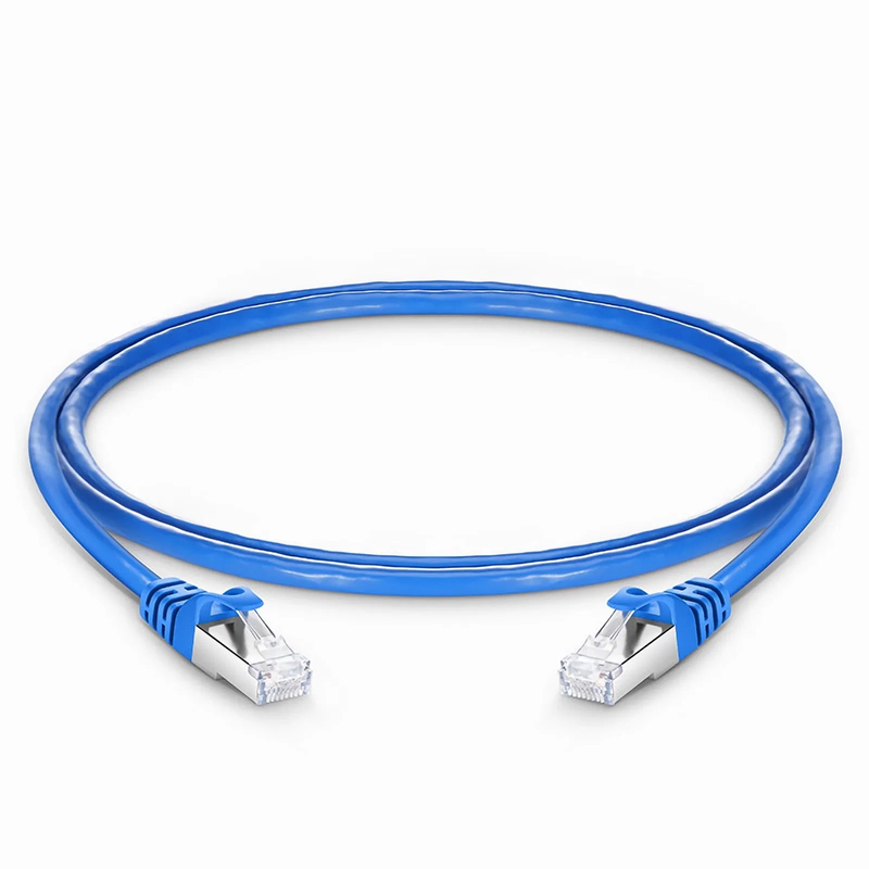 Refurb Squared 4ft (1.2m) Cat6 26AWG Snagless Shielded (S/FTP) PVC CM Ethernet Network Patch Cable, Blue, (10pcs/pack)