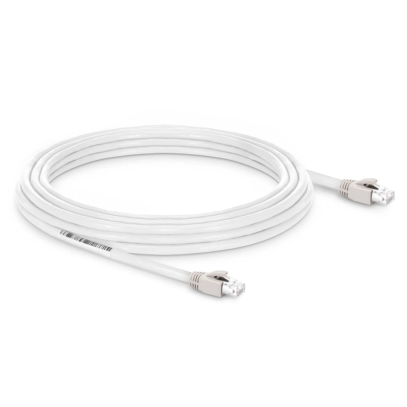 Refurb Squared 16ft (4.9m) Cat8 24AWG Snagless Shielded (S/FTP) PVC CM Ethernet Network Patch Cable, PoE++, 40G, 2GHz, Off-White