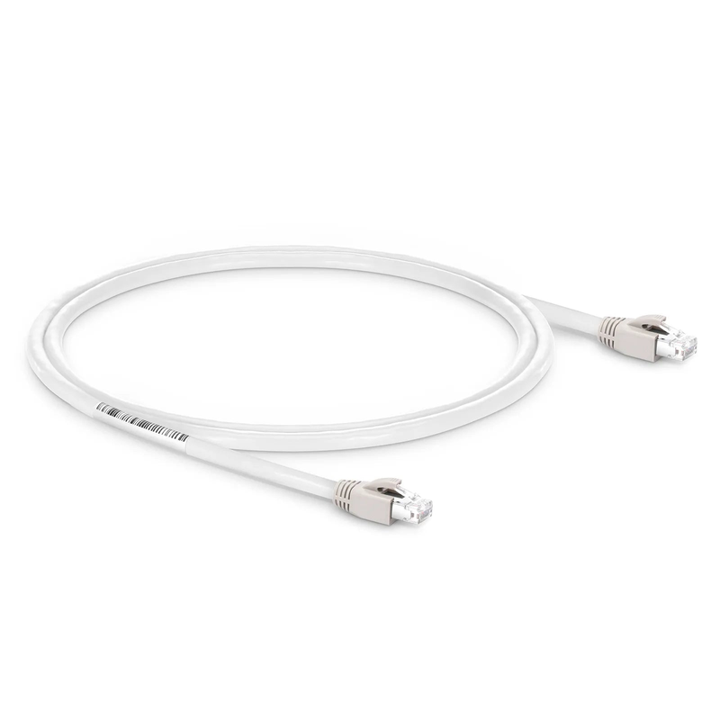 Refurb Squared 5ft (1.5m) Cat8 24AWG Snagless Shielded (S/FTP) PVC CM Ethernet Network Patch Cable, PoE++, 40G, 2GHz, Off-White