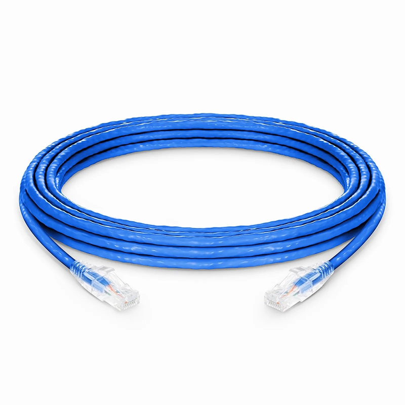 Refurb Squared 25ft (7.6m) Cat6a 24AWG Snagless Unshielded (U/UTP) LSZH Ethernet Network Patch Cable, Blue