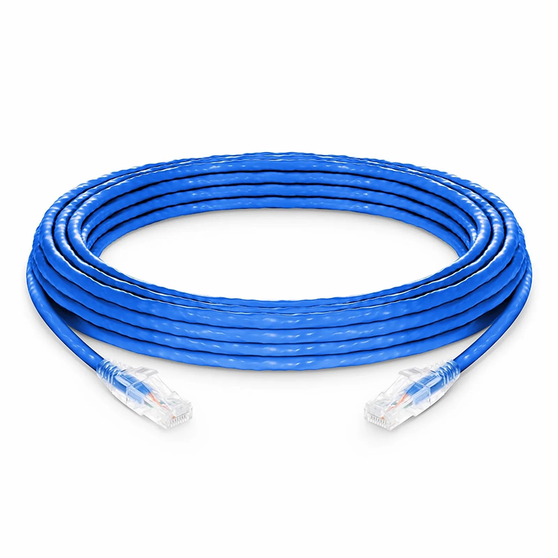 Refurb Squared 33ft (10m) Cat6a 24AWG Snagless Unshielded (U/UTP) LSZH Ethernet Network Patch Cable, Blue