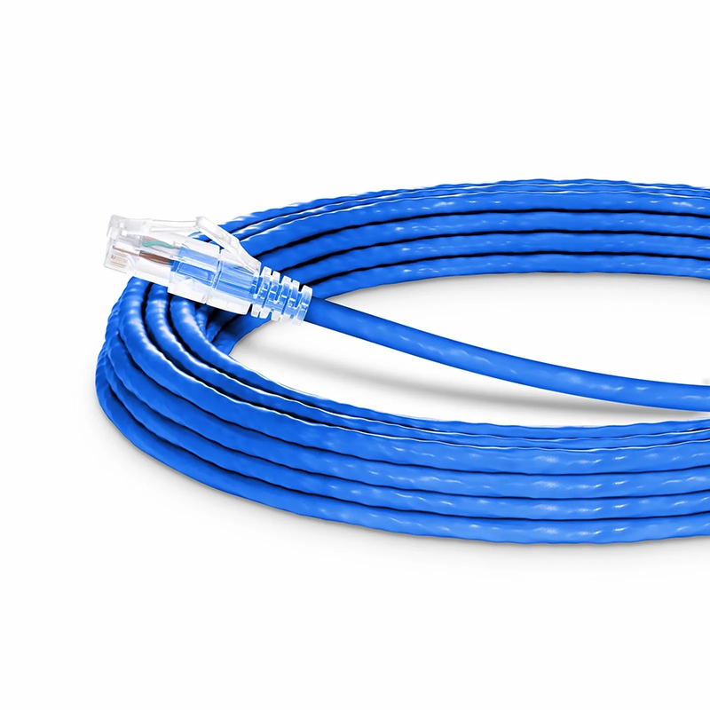 Refurb Squared 33ft (10m) Cat6a 24AWG Snagless Unshielded (U/UTP) LSZH Ethernet Network Patch Cable, Blue