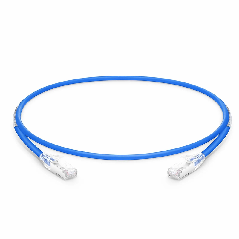 Refurb Squared 3ft (0.9m) Cat6 26AWG Snagless Shielded (S/FTP) LSZH Ethernet Network Patch Cable, Blue