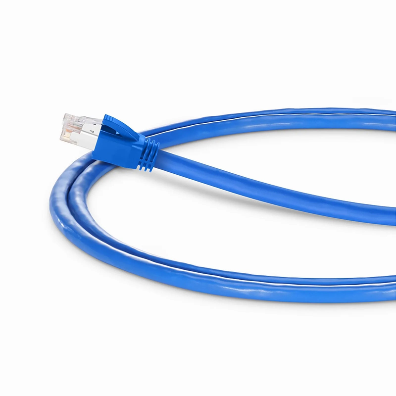 Refurb Squared 4ft (1.2m) Cat6a 23AWG Snagless Shielded (F/FTP) LSZH Ethernet Network Patch Cable, Blue