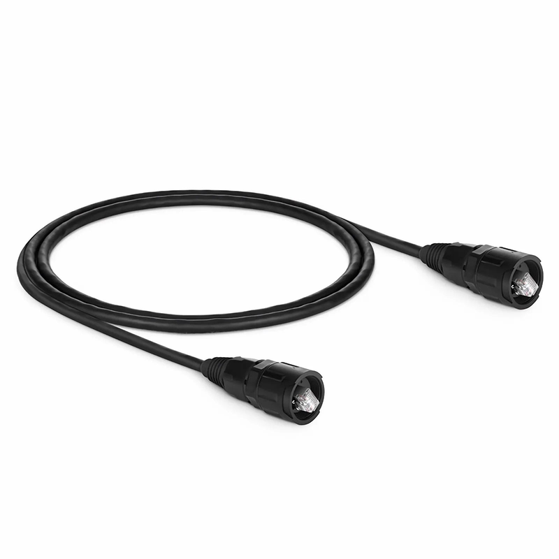 Refurb Squared 3.3ft (1m) Industrial Cat6 Non-booted Shielded (SFTP) PVC IP65 Ethernet Network Patch Cable, Black