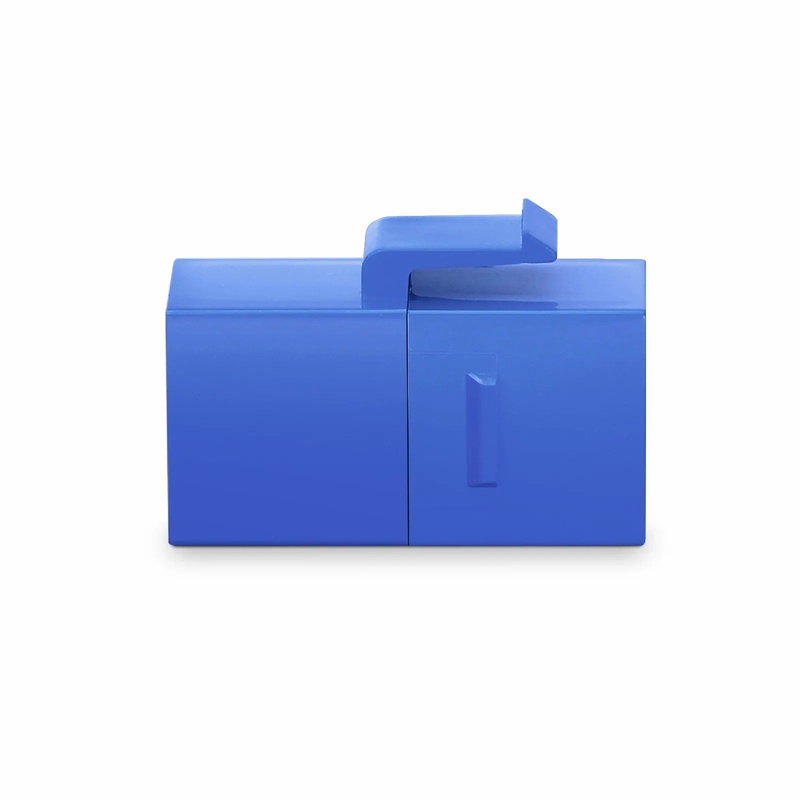 Refurb Squared Cat6 Keystone RJ45 Coupler, Unshielded, Female to Female Insert Inline Coupler - Blue (12pcs/Pack)