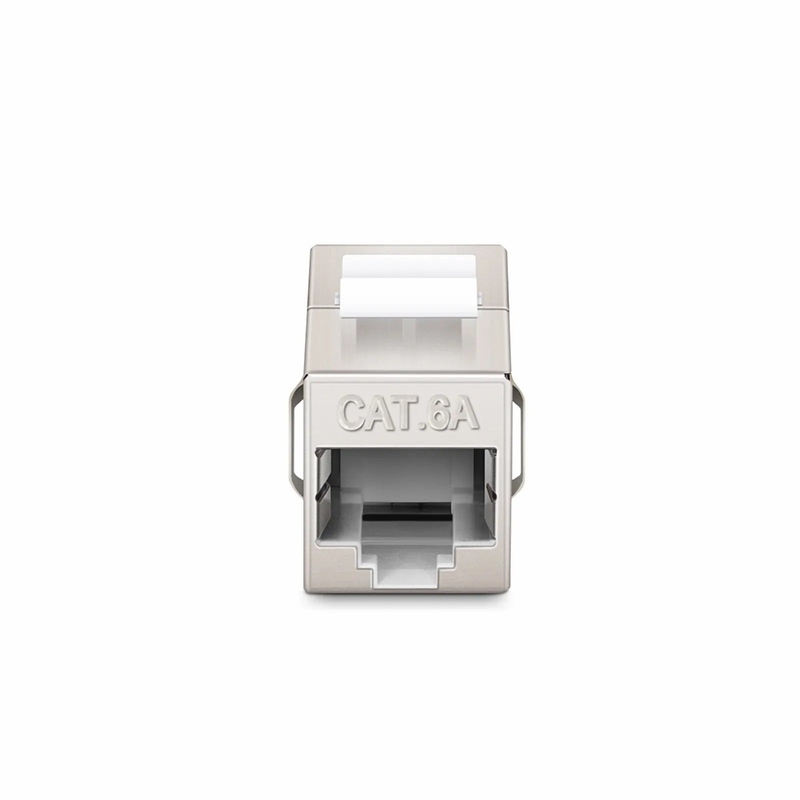 Refurb Squared Cat6a Keystone RJ45 Coupler, Shielded, Female to Female Insert Inline Coupler (12pcs/Pack)