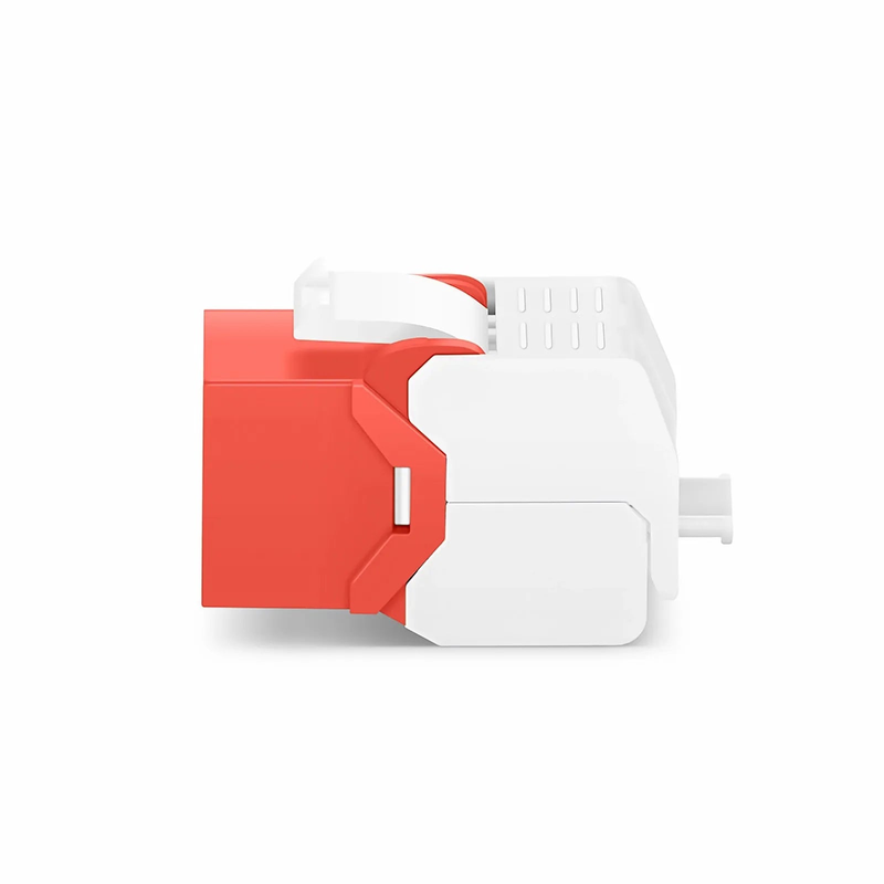 Refurb Squared Cat6 RJ45 (8P8C) Unshielded Toolless Keystone Jack Module, Red (10 pcs/Pack)