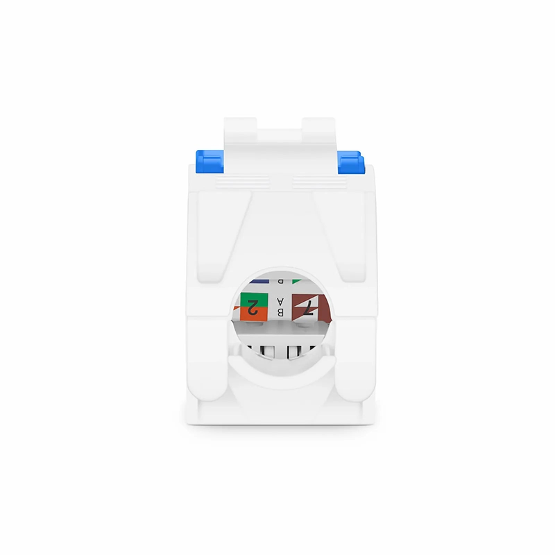 Refurb Squared Cat6 RJ45 (8P8C) Unshielded Toolless Keystone Jack Module, Blue (10 pcs/Pack)