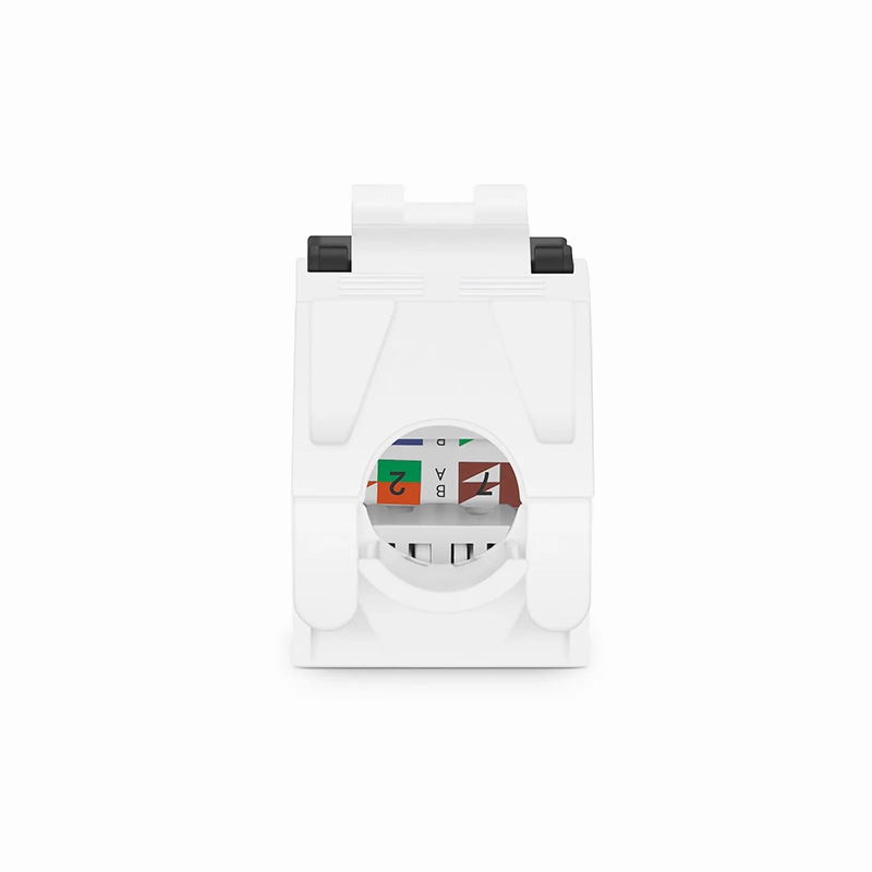 Refurb Squared Cat6 RJ45 (8P8C) Unshielded Toolless Keystone Jack Module, Black (10 pcs/Pack)