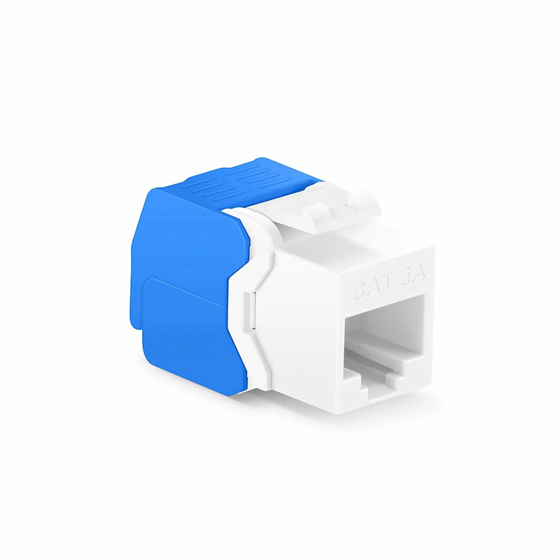 Refurb Squared Cat6a RJ45 (8P8C) Unshielded Toolless Keystone Jack Module, White (10 pcs/Pack)
