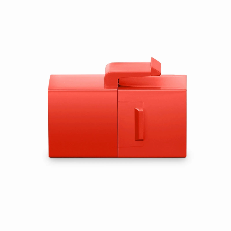 Refurb Squared Cat6 Keystone RJ45 Coupler, Unshielded, Female to Female Insert Inline Coupler - Red (12pcs/Pack)