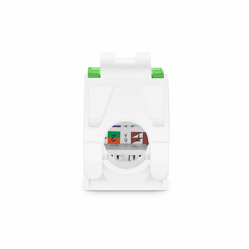 Refurb Squared Cat6 RJ45 (8P8C) Unshielded Toolless Keystone Jack Module, Green (10 pcs/Pack)